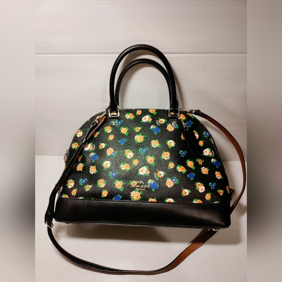 Coach Handbags - Coach Satchel Crossbody Purse Doomed Sierra Tea Rose Floral Print #F57924